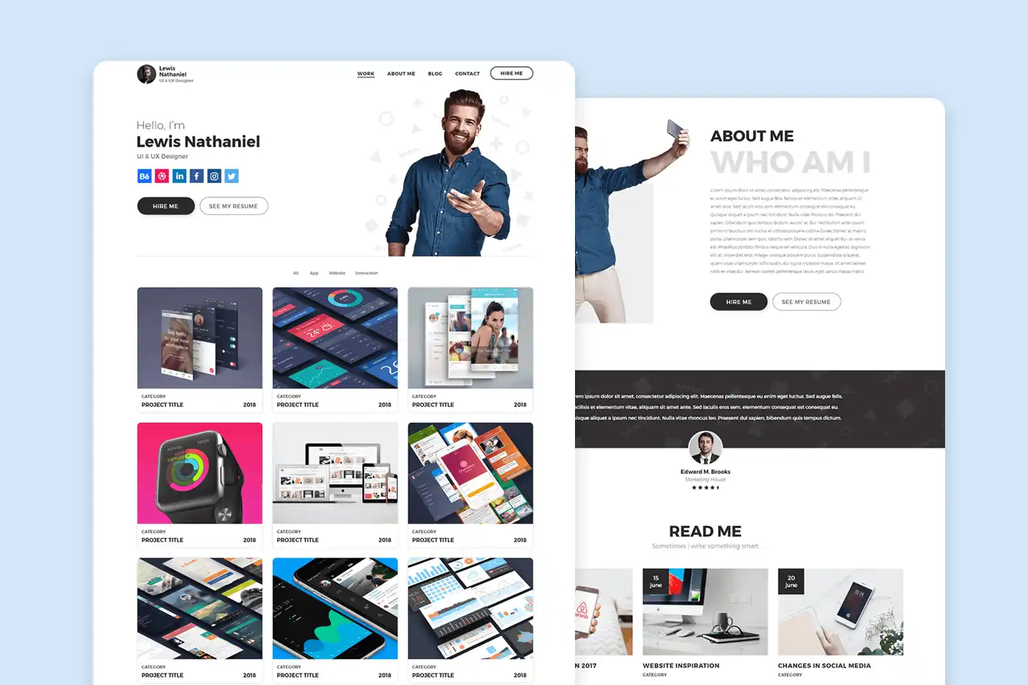 free website mockups portfolio porfolio website design