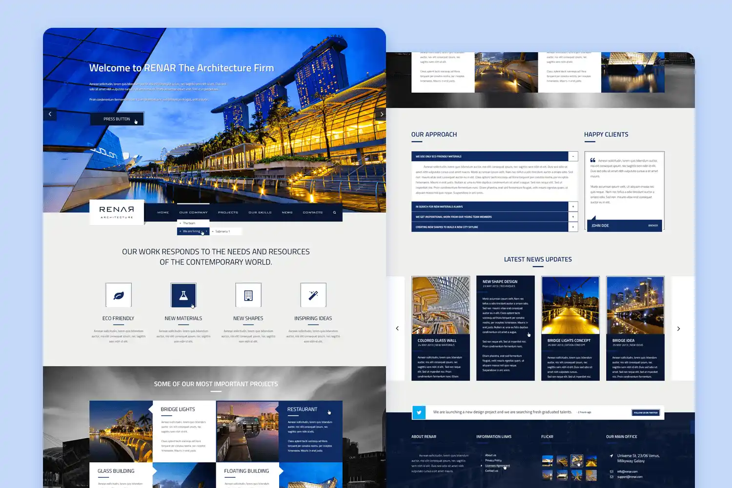 website mockup design renar renar website design