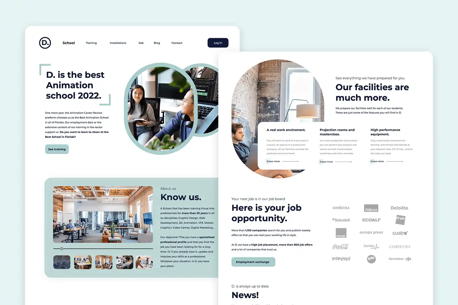 website mockup templates design school school website design
