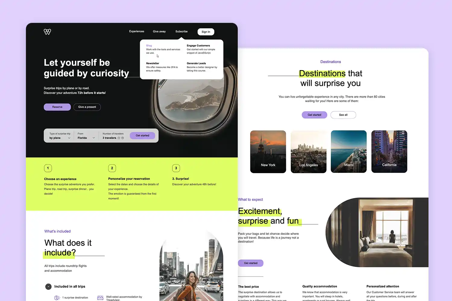 website mockup templates travel booking Travel booking website design