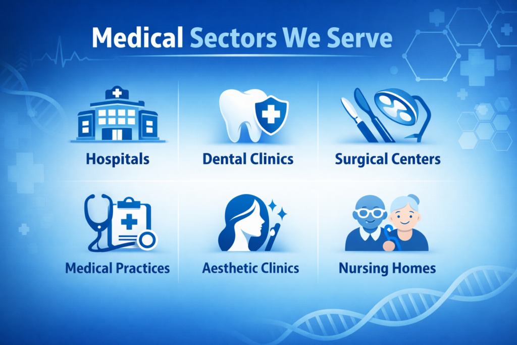 Specialized medical website design for hospitals, dental clinics, and surgical centers.